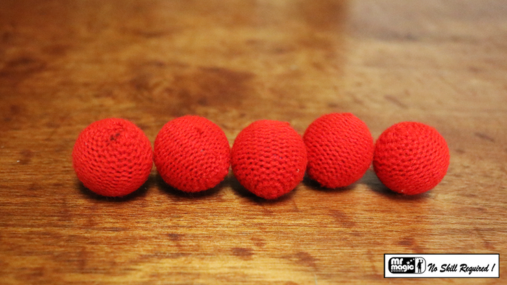 Crochet 5 Ball combo Set (1/Red) by Mr. Magic - Trick