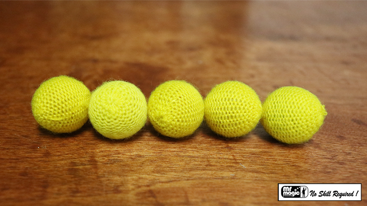Crochet 5 Ball combo Set (1/Yellow) by Mr. Magic - Trick