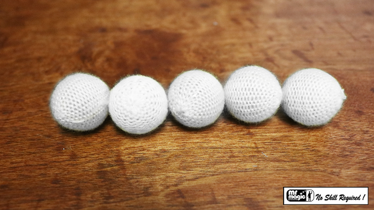 Crochet 5 Ball combo Set (1/White) by Mr. Magic - Trick