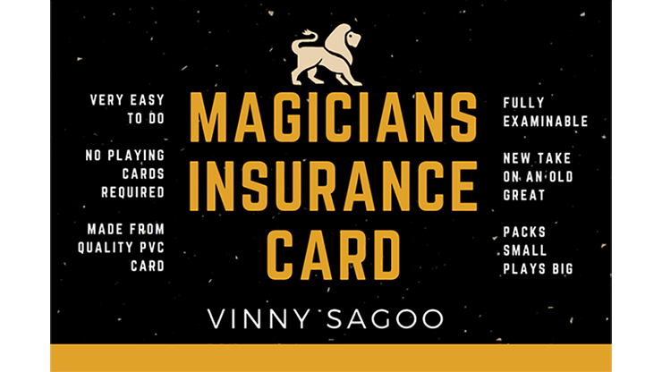 Magicians Insurance Card - Vinny Sagoo