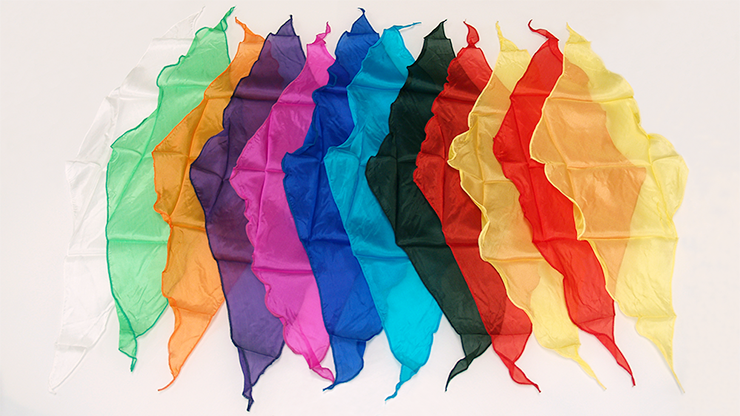 Silks Diamond 12 inch 12 Pack (Assorted)... MagicWorld Magic Shop