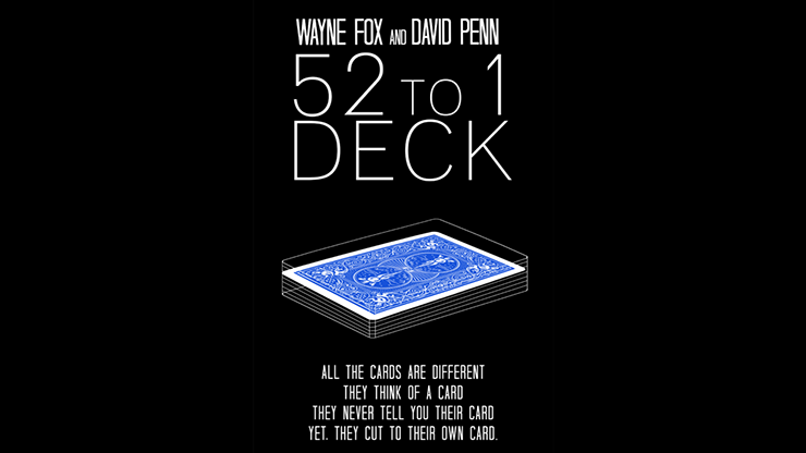 The 52 to 1 Deck Blue (Gimmicks & Instrucciones Online) - Wayne Fox & David Penn