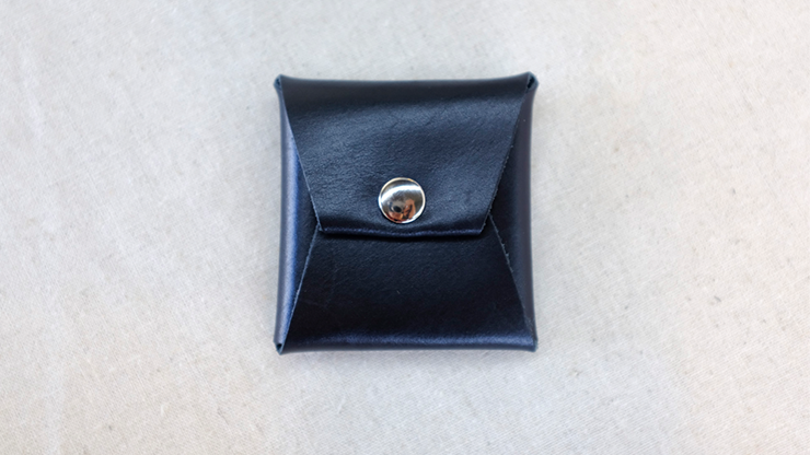 Square Coin Case (Black Leather) - Gentle Magic