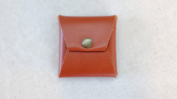 Square Coin Case (Brown Leather) - Gentle Magic