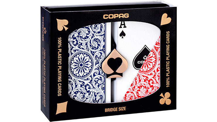 Copag 1546 Plastic Playing Cards Bridge Size Regular Index Rojo/Azul Double-Deck Set