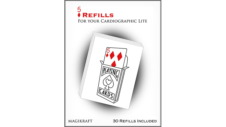 Cardiographic Lite RED CARD 5 of Diamonds Refill - Martin Lewis