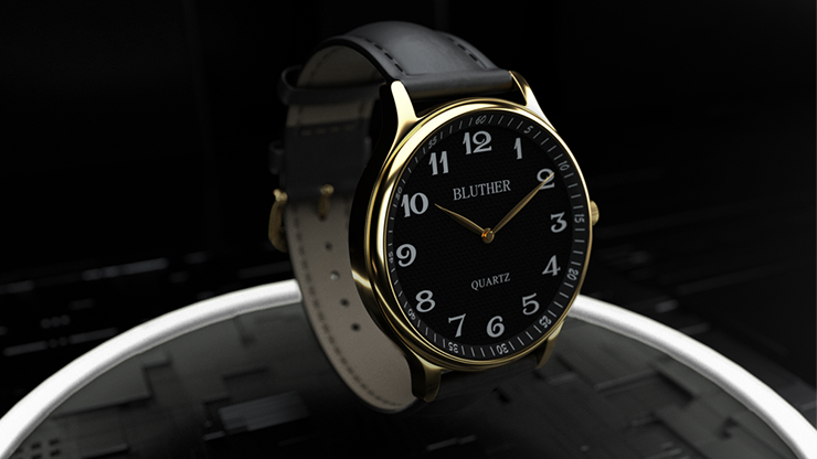 Infinity Watch V3 - Gold Case Black Dial / PEN Version (Gimmick & Instrucciones Online) - Bluether Magic