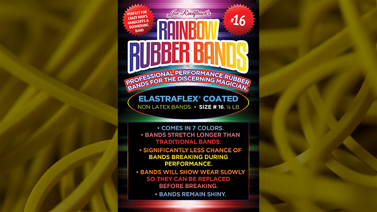 Joe Rindfleisch's SIZE 16 Rainbow Rubber Bands (Russell Leeds -Yellow ) - Joe Rindfleisch