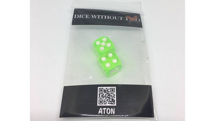 Dice Without Two CLEAR GREEN (2 Dice Set)