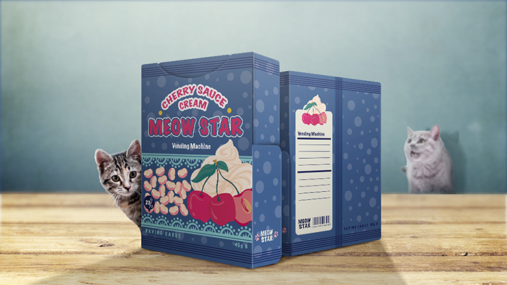 Meow Star Vending Machine (Cherry) Playing Cards - Bocopo