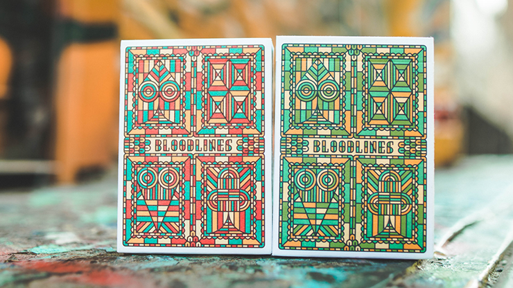 Bloodlines (Emerald Green) Playing Cards - Riffle Shuffle