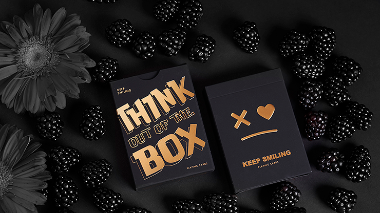 Keep Smiling Black V2 Playing Cards - Bocopo