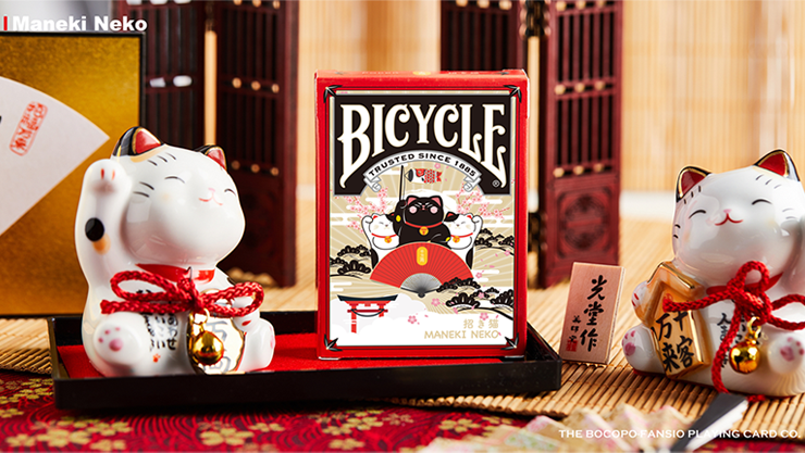 Bicycle Maneki Neko (RED) Playing Cards - Bocopo