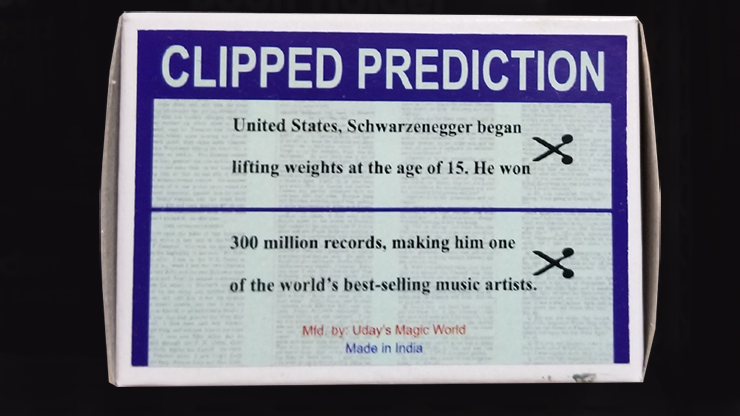 CLIPPED PREDICTION (Schwarzenegger/Elton) - Uday