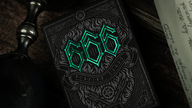 666 Green Playing Cards - Riffle Shuffle