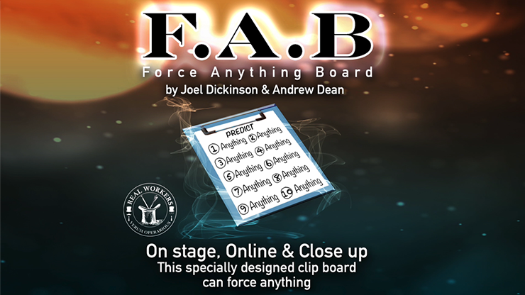 FAB BOARD A5/BLACK(Gimmicks and Online Instruction) - Joel Dickinson & Andrew Dean