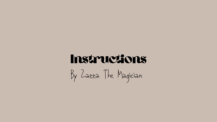 INSTRUCTIONS - Zazza The Magician video DOWNLOAD