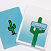 Cactus (Dusty Blue) Playing Cards