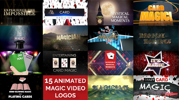 15 Magic Video Logos for Magicians - Wolfgang Riebe mixed media DOWNLOAD