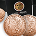 Copper Morgan TUC plus 3 Regular Coins (Gimmicks and Online Instructions) - Tango Magic