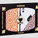 Copag 1546 Plastic - Cartas Bicycle Poker Size Regular Index Orange/Brown Double-Deck Set