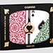 Copag 1546 Plastic - Cartas Bicycle Poker Size Regular Index Green & Burgundy Double-Deck Set