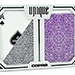 Copag Unique Plastic - Cartas Bicycle Poker Size Regular Index Gray & Purple Double-Deck Set