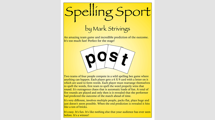 SPELLING SPORT STAGE - Mark Strivings