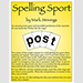SPELLING SPORT STAGE - Mark Strivings