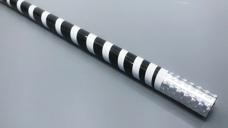 The Ultra Cane (Appearing / Metal) Black / White Stripe - Bond Lee