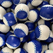 Set of  4 Leather Balls for Cups and Balls (Blue and White) - Leo Smetsers