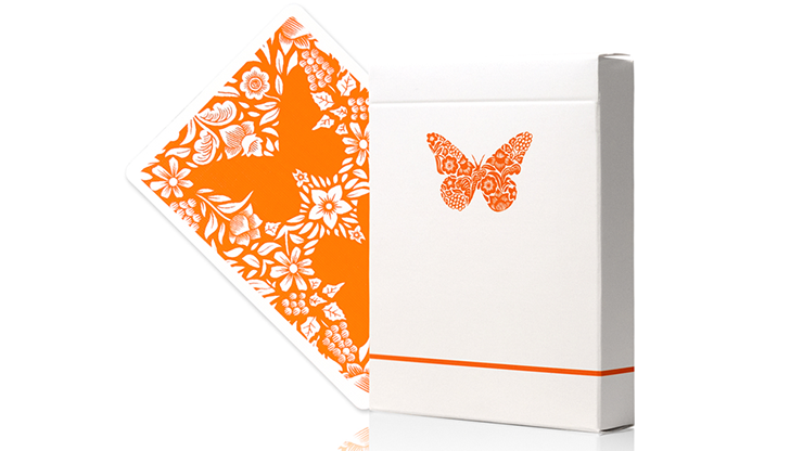 Butterfly Worker Marked Playing Cards (Orange) - Ondrej Psenicka