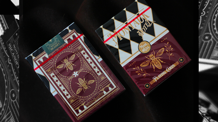 Montauk Hotel Burgundy Playing Cards by Gemini