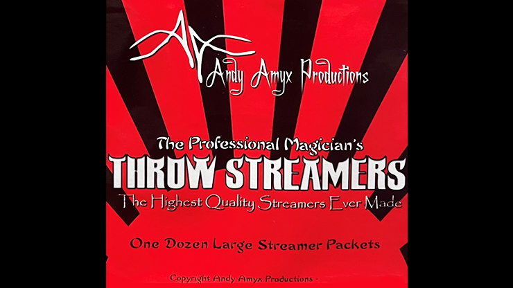 Throw Streamers RED - Andy Amyx ( 1dozen = 1 unit)