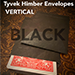 Tyvek VERTICAL Himber Envelopes BLACK (12 pk.) - Alan Wong