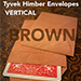 Tyvek VERTICAL Himber Envelopes BROWN (12 pk.) - Alan Wong