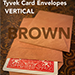 Tyvek VERTICAL Envelopes BROWN (10 pk.) - Alan Wong