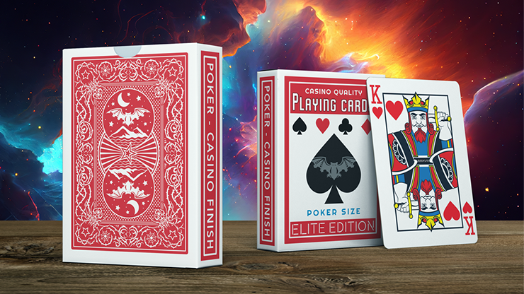 Elite Night Flight (Red) Marked Playing Cards - Steve Dela