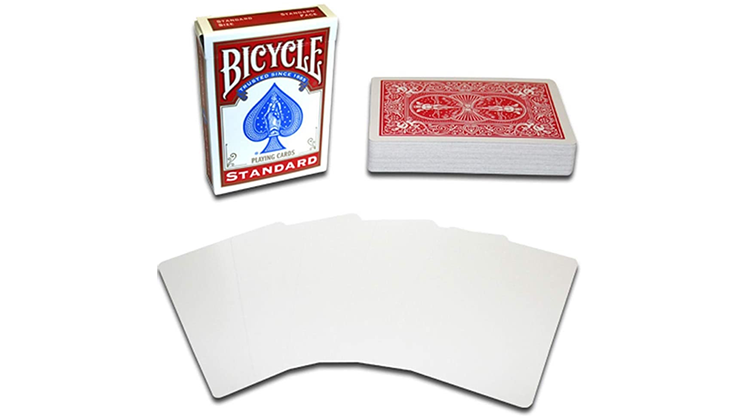 Magnetic Card  Bicycle Cards (2 Per Package) Blank Face Red - Chazpro