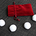 Set of 4 Leather Balls for Cups and Balls (White and White) - Leo Smetsers
