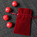 Set of 4 Leather Balls for Cups and Balls (Red and Red) - Leo Smetsers