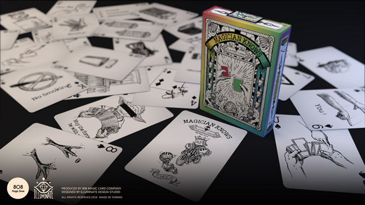 Magician Knows Playing Cards V1 (Black and White) - 808 Magic and Alan Wong