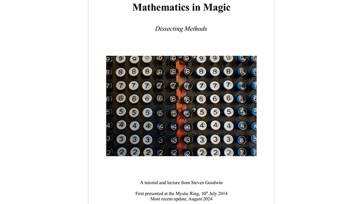 The Maths in Magic - Steven Goodwin video DOWNLOAD