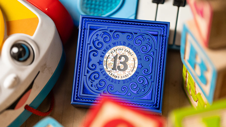 Alphabet Blocks (Blue) Playing Cards - Kings Wild Project