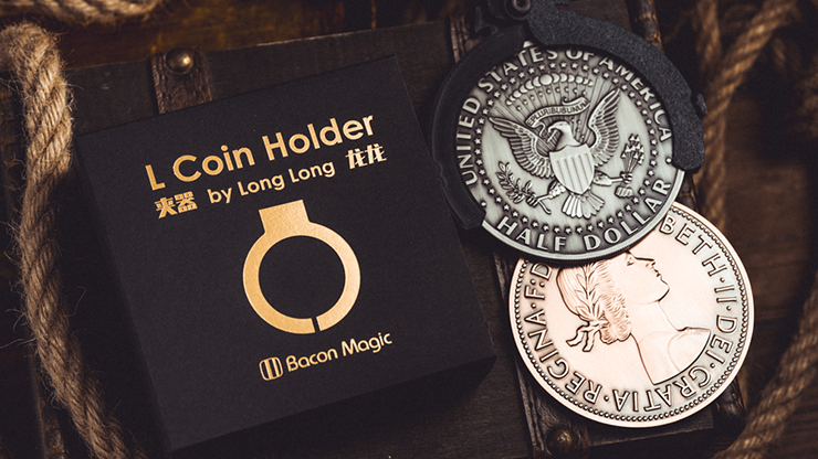 L Holder (Double Jumbo Coins 2.7-3.2) by Long Long & Bacon Magic