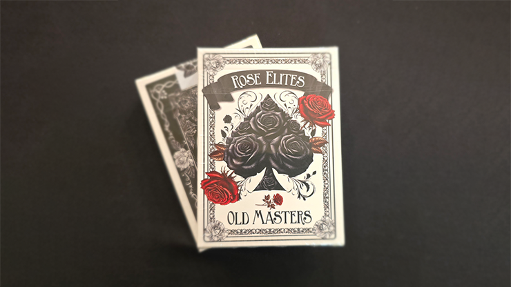 Rose Elites  Old Masters (Black) Playing Cards