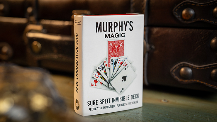 SURE SPLIT Invisible Deck Bicycle (Red) - Murphy's Magic