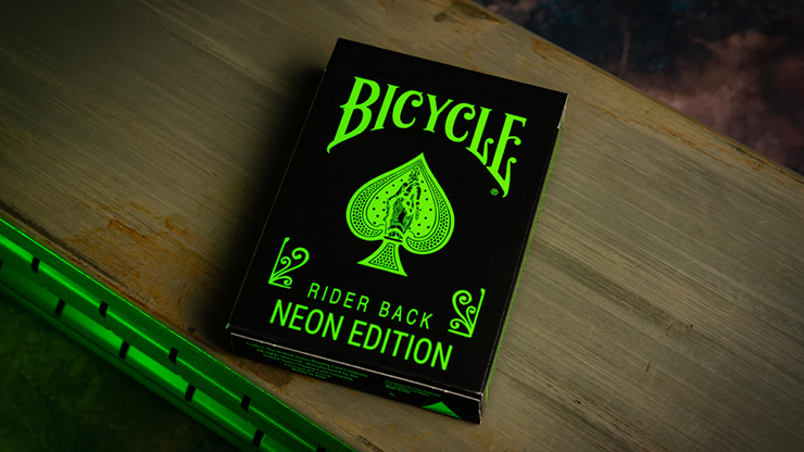 Bicycle Neon Rider Back GreenGlo Deck Playing Cards