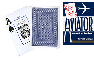 Cartas Aviator - Jumbo Index - Poker (Azul)