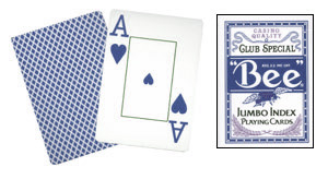 Cartas Bee - Poker Jumbo Index (Azul)